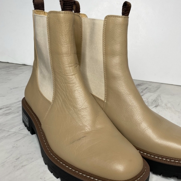 Sam Edelman Laguna Tan Leather Lug Sole Chelsea Boot 10W - Picture 4 of 12